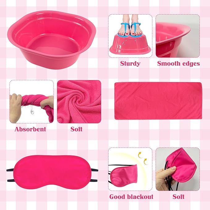 36 Pcs Kids Foot Spa Kit for Girls, Spa Party Supplies for Girls - Image 3