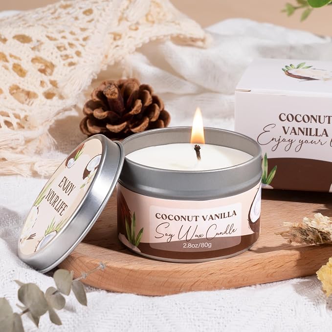 Mothers Day Gifts for Mom, Spa Gift Baskets for Women, Vanilla Coconut Bath and - Image 4