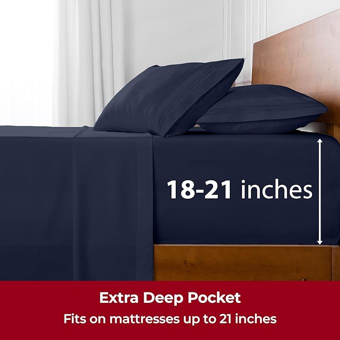 Mellanni Extra Deep Split King Sheets - Image 6