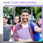 Henoyso 16 Pcs 3 Ring Binder 0.5 Inch Round Fits Letter Size 8.5'' x 11'' Paper Plastic Flexible Binder Bulk Holds 140 Sheets with 1 Pockets Versatile Organizer for Home Office School (Light Purple)