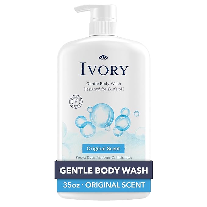Ivory Body Wash, Designed for the Whole Family, Gentle Formula, Free of Dyes by Ivory