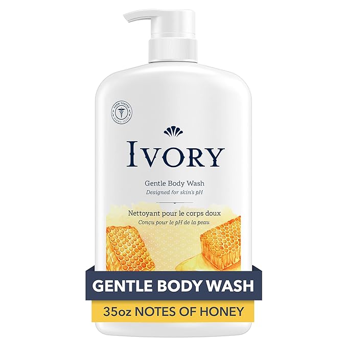 Ivory Body Wash Gentle, Free of dyes, and phthalates, Honey Scent, 35 oz by Ivory