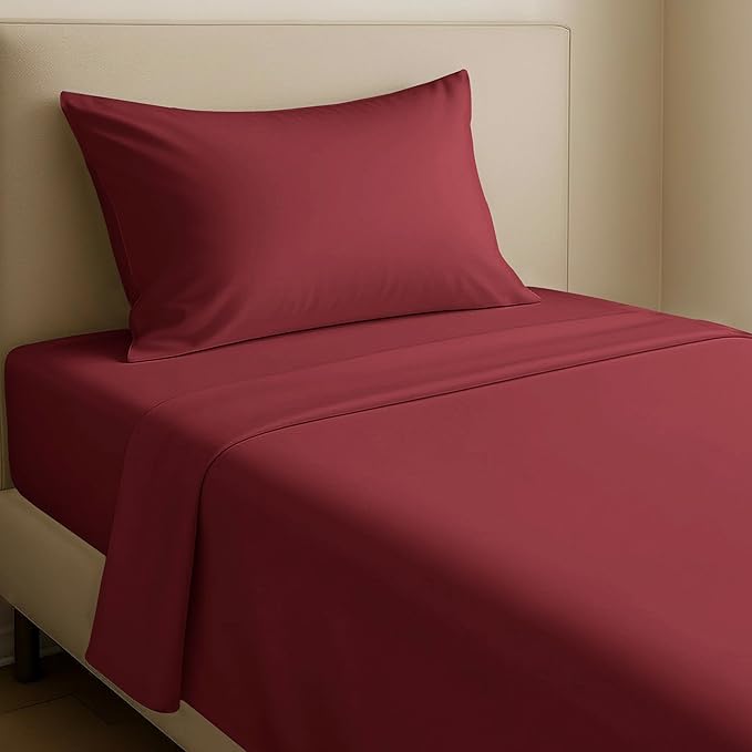 California Design Den Natural 100% Cotton Bed Sheets Twin XL Size Set by CaliforniaDesignDen