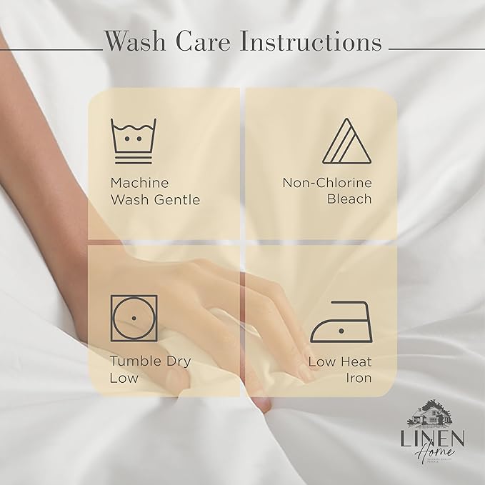 Linen Home 100% Cotton Percale Sheets California King Size, Deep Pocket - Image 5