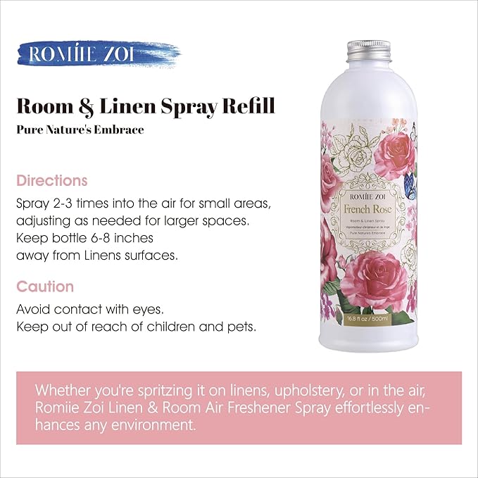 ROMIIE ZOI Rose Room Spray Refill - 500ml / 16.8 Fl Oz - Classic Romantic - Image 2