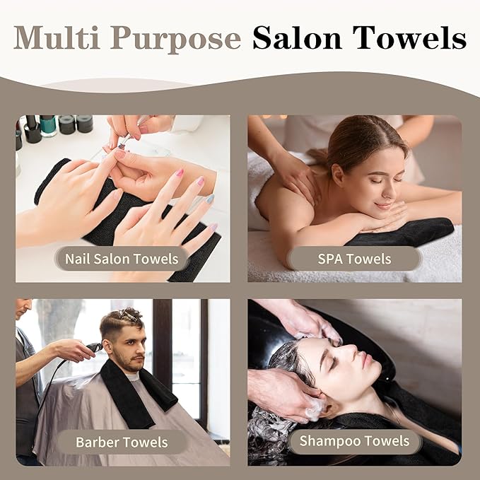 FIXSMITH Salon Towels 12 Pack, Quick Dry Gym Towels, Spa Face Towel, Absorbent - Image 6