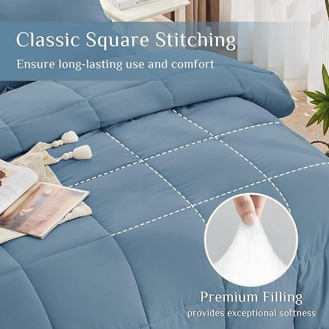 JOLLYVOGUE Full Comforter Set, Ultra-Soft Bed in a Bag Full Size 7 Pieces - Image 3