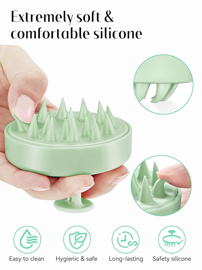 HEETA Scalp Massager Hair Growth, Soft Silicone Scalp Scrubber Shampoo Brush - Image 3