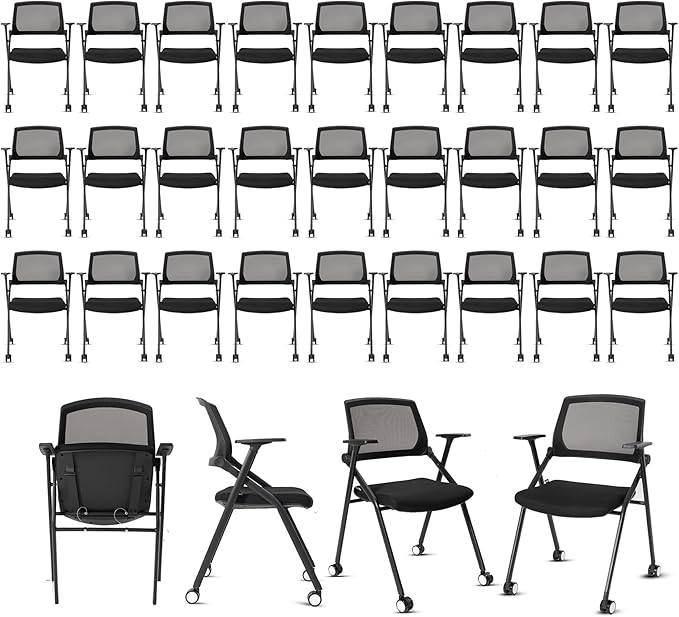 VACYOVKE 30 Pack Conference Room Chairs Guest Reception Chair for Office, Waiting Room, Meeting, Lobby