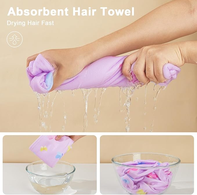 Unicorn Castle Microfiber Hair Towel - Image 2