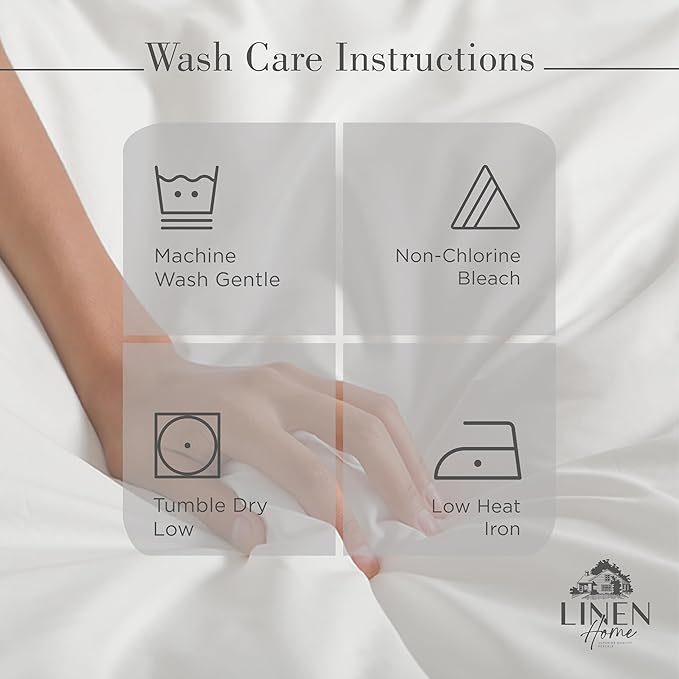 Linen Home 100% Cotton Percale 1 Flat Sheet, Queen Size - Image 7