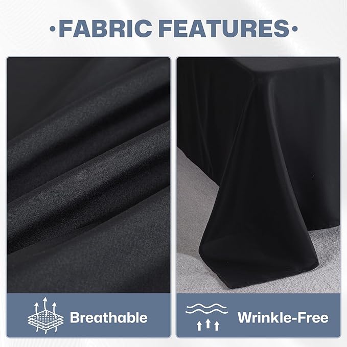 Lavisun King Flat Sheet, 6 Pack Black King Bed Sheet Only - Image 5