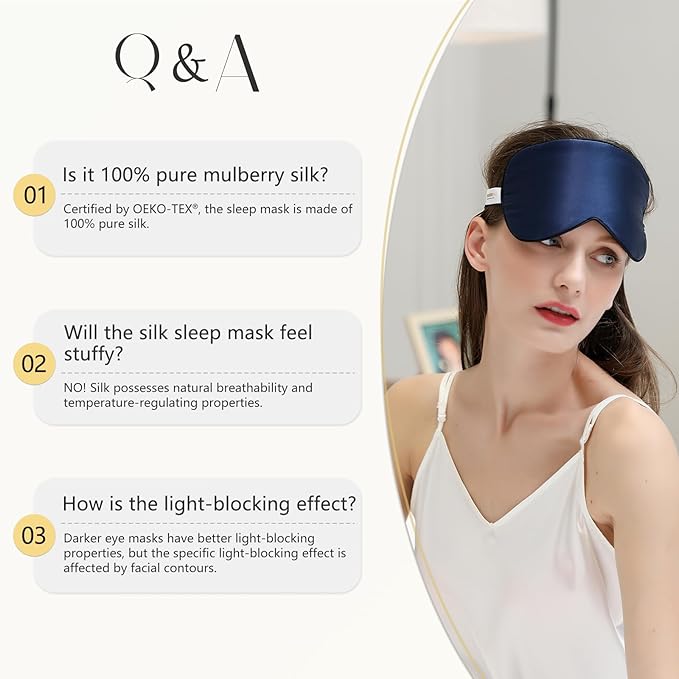 ZIMASILK 100% Mulberry Silk Sleep Mask - Image 5