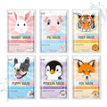 Epielle Character Face Mask Fuzzy Friends 6 Pack, Fun & Effective Korean Skin by Epielle