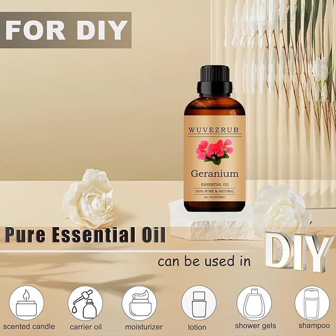 Geranium Essential Oils, 30ML Pure and Natural Essential Oil - Image 3