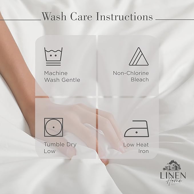 Linen Home 100% Cotton Percale Sheets California King Size, Dove Grey, Deep - Image 5