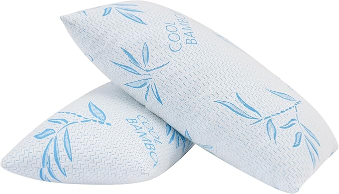 2 Pack King Size Pillows for Sleeping, Cooling Shredded Memory Foam Adjustable - Image 7