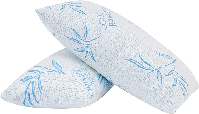 2 Pack King Size Pillows for Sleeping, Cooling Shredded Memory Foam Adjustable - Image 6