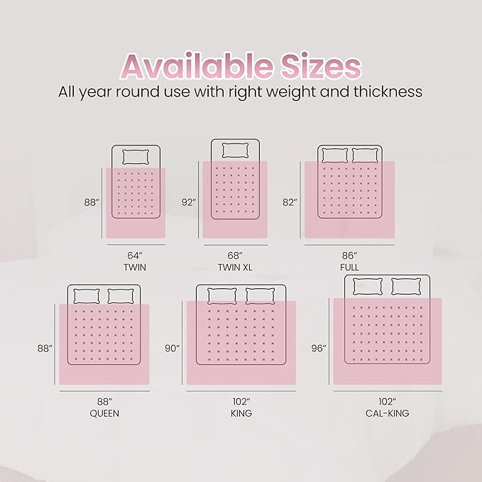 Utopia Bedding Twin Comforter Duvet Insert, Quilted Pink Comforter - Image 8