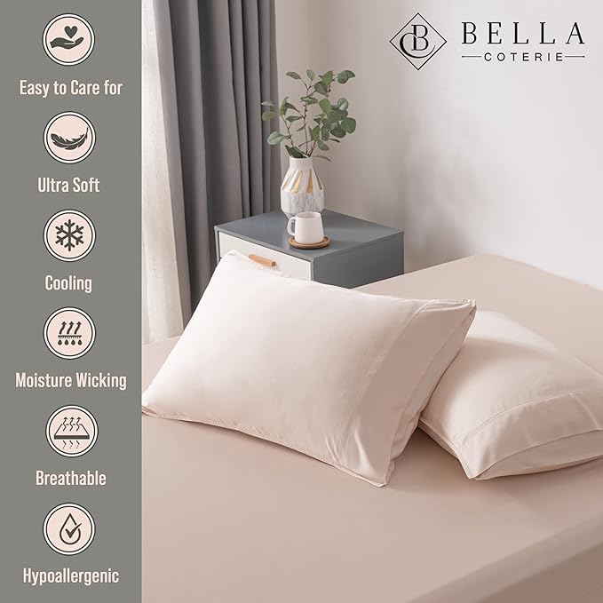 Bella Coterie | Luxury Bamboo Viscose King Size Pillowcase Set | 100% - Image 2