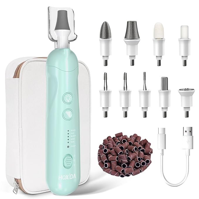 Manicure Pedicure Kit for Women, Professional Nail Grinder for Senior Thick by Hoxida