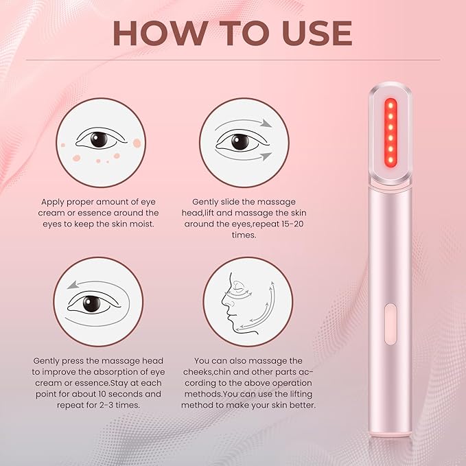 Red-Light-Therapy-for-Face, 7 in 1 LED Light-Therapy-Wand - Image 6