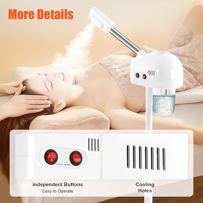 Facial Steamers, Hot Ozone Face Steamer on Wheels - Image 4