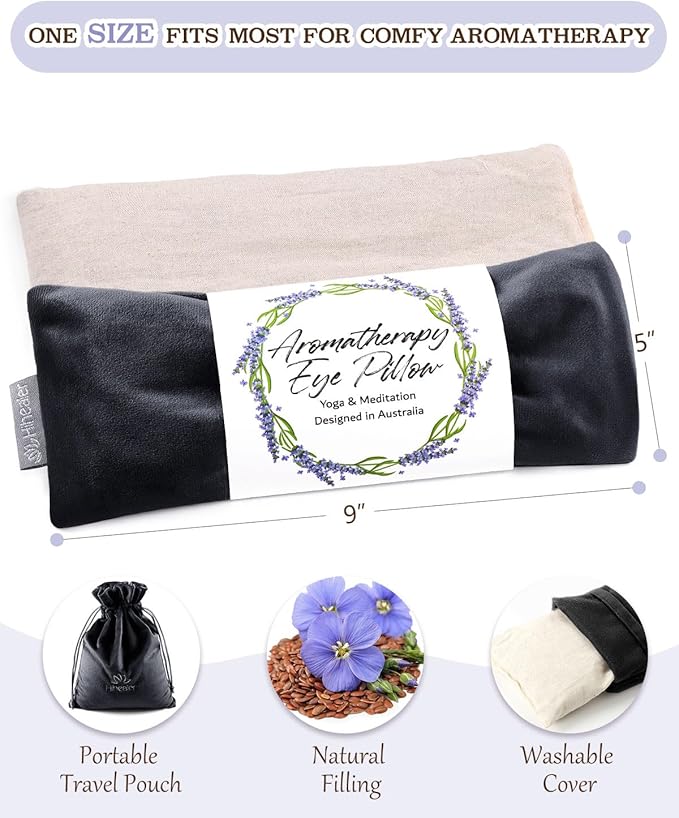 Lavender Eye Pillow for Relaxation, Sleep – Weighted Eye Mask for Headache - Image 7