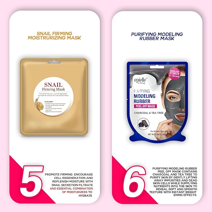 Epielle Best of K-Beauty Kit, 6 Home Spa Essentials, At-Home Spa Kit - Image 7