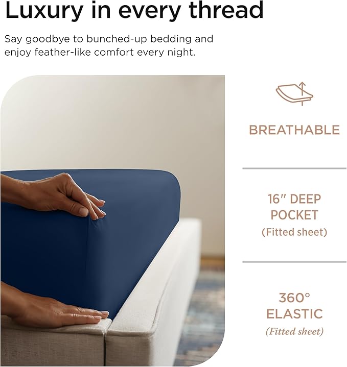 Threadmill Luxury 800 Thread Count King 100% Cotton Sheets - Image 5