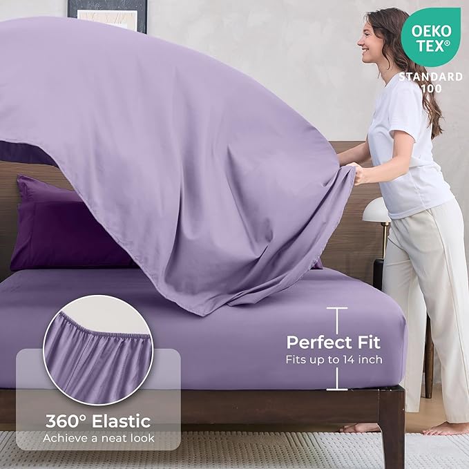 HEVUMYI Purple & Light Purple Full Comforter Set - Image 5