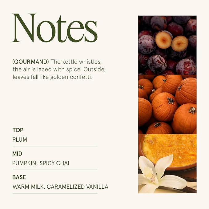LA JOLIE MUSE Pumpkin Chai Candle| Spicy Chai & Vanilla | 10 oz Soy Wax Candle - Image 4