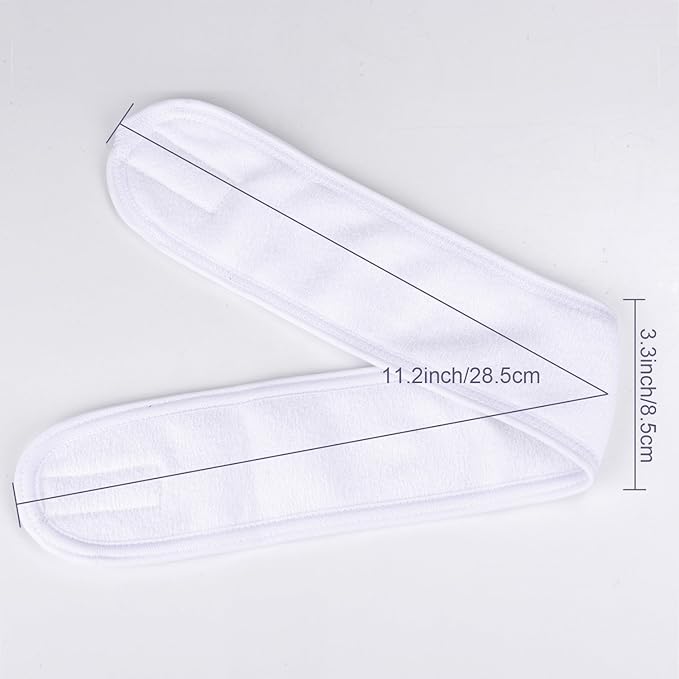 Whaline Spa Facial Headband Head Wrap Terry Cloth Headband 4 Counts Stretch - Image 2