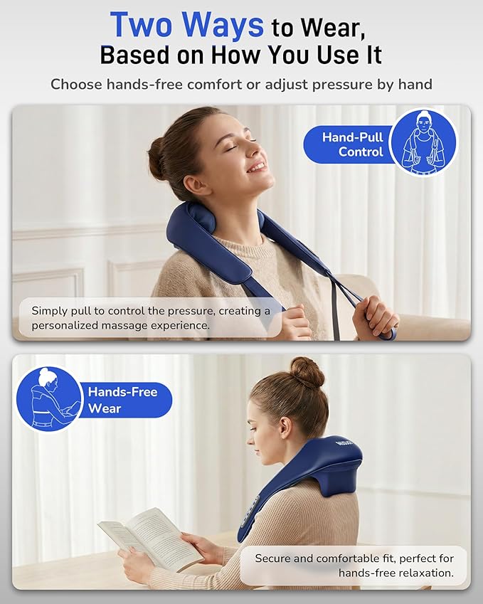 Neck Massager with Heat : Cordless Neck and Shoulder Massager - Image 4