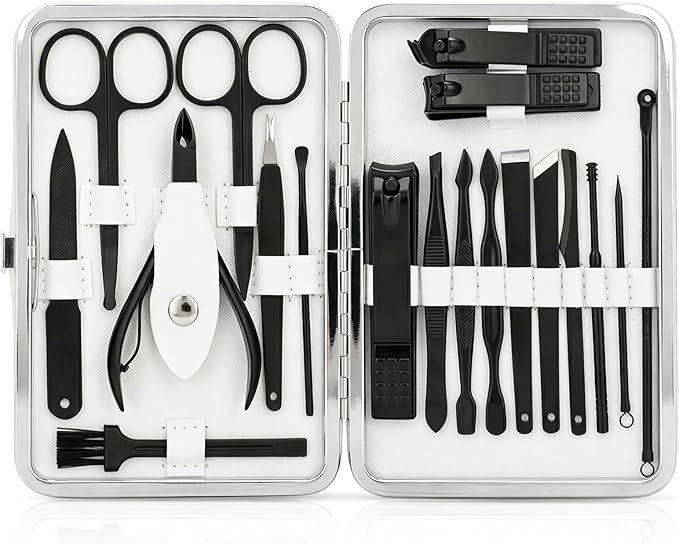 Manicure Set, Jubolion 19pcs Stainless Steel Professional Nail Clippers by Jubolion