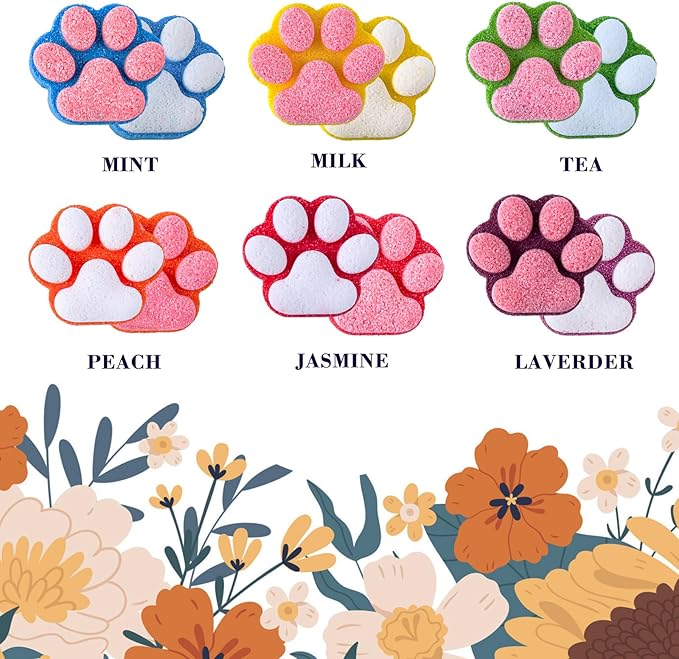 Paw Bath Bomb for Kids with Surprise Toys Inside, SPA Fizzy Bath Bomb Gift Set - Image 2