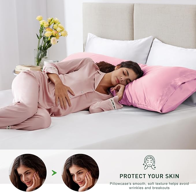 Love's cabin Satin Body Pillowcase 20x54, Cooling Pillow Cover - Image 3