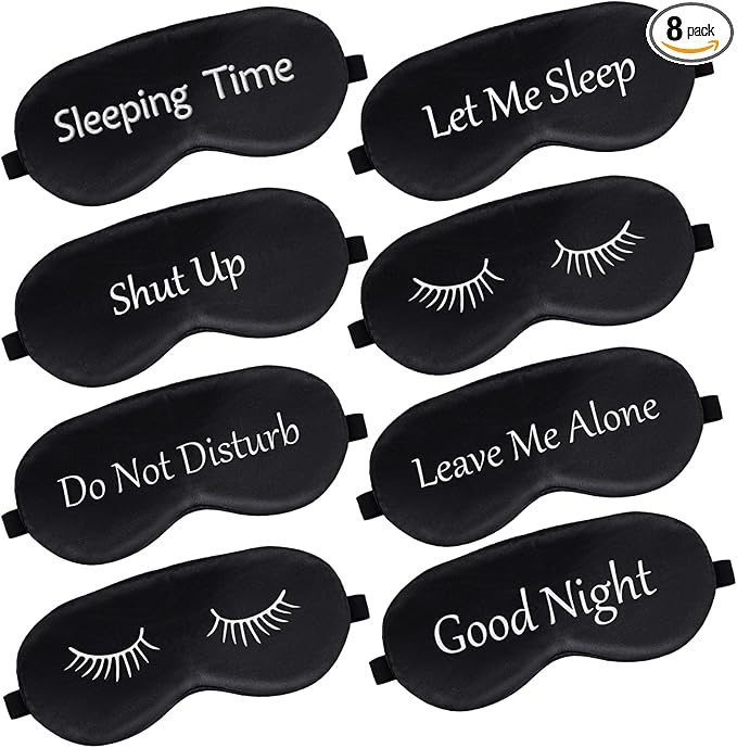 8 Pieces Funny Sleep Mask Silk Eye Mask by Geyoga