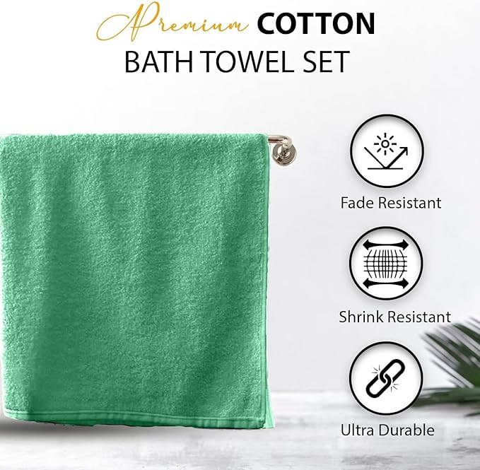 KAHAF COLLECTION 100% Cotton Bath Towels, 24x48 Pack of 6 Towels, Quick Dry - Image 5