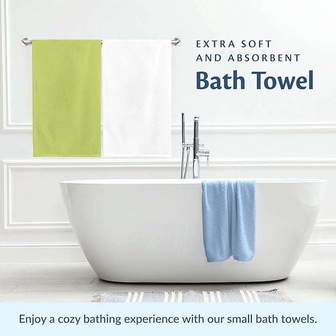Small and Lightweight Cotton Towels Assorted Pastel Mix 24 x 40 inches Towels - Image 2