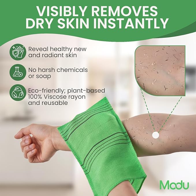 Modu Korean Exfoliating Mitts Large 5PCS – Exfoliating Gloves Body Scrubber - Image 2