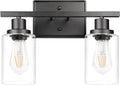 Ascher 2-Light Wall Sconces, Modern Vanity Light Fixture Black Finish, Wall by Ascher