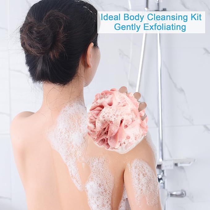 AmazerBath Loofah Sponge 75g/Piece, Exfoliating Bath Sponge Body Scrubber - Image 3