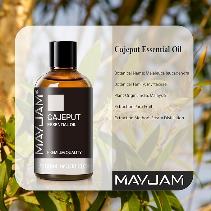 MAYJAM Cajeput Essential Oil, 3.38FL.OZ Pure Essential Oils - Image 3