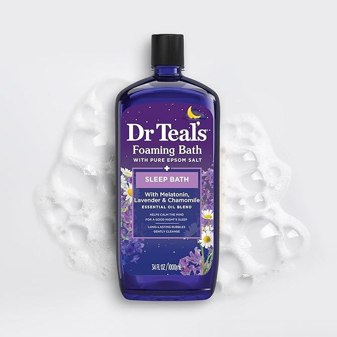 Dr Teal's Foaming Bath with Pure Epsom Salt, Melatonin Sleep Soak with - Image 8
