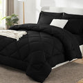 CozyLux Queen Comforter Set Black by CozyLux