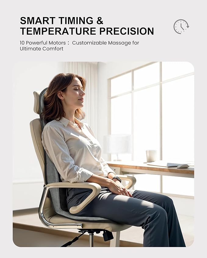 COMFIER Back Massager with Heat, Massage Chair Pad, Massage Seat Cushion with - Image 7