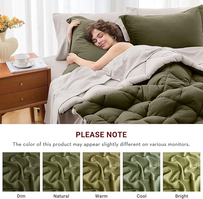 MUXHOMO 5 Pieces Twin XL Comforter Set, Reversible Bed in a Bag Twin XL Size - Image 4