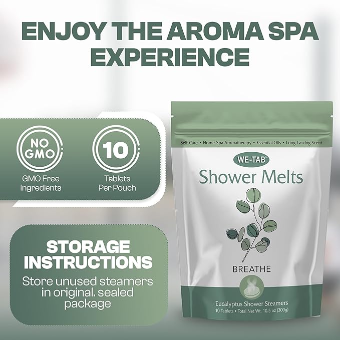 Shower Steamers 10-pk with Essential Oil Aromatherapy to Breathe Clear - Image 5