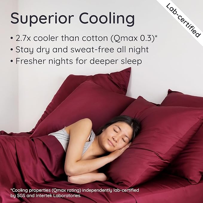 Bambaw 100% Viscose Derived from Bamboo Sheets King Set – 6pcs Set of Cooling - Image 3
